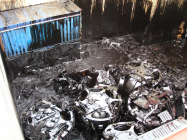 Unsecured-cargo-damages-oil-tank